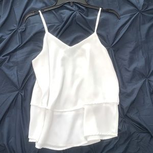 White Ruffle Tank